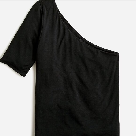 J Crew Form Knit One-Shoulder Elbow-Sleeve T-shirt - Picture 2 of 3